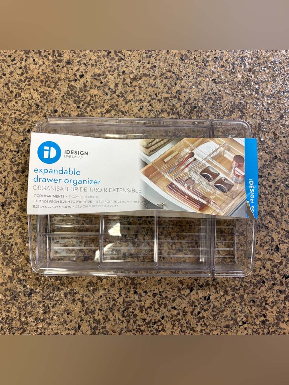 iDesign Clear Expandable Drawer Organizer - Clear